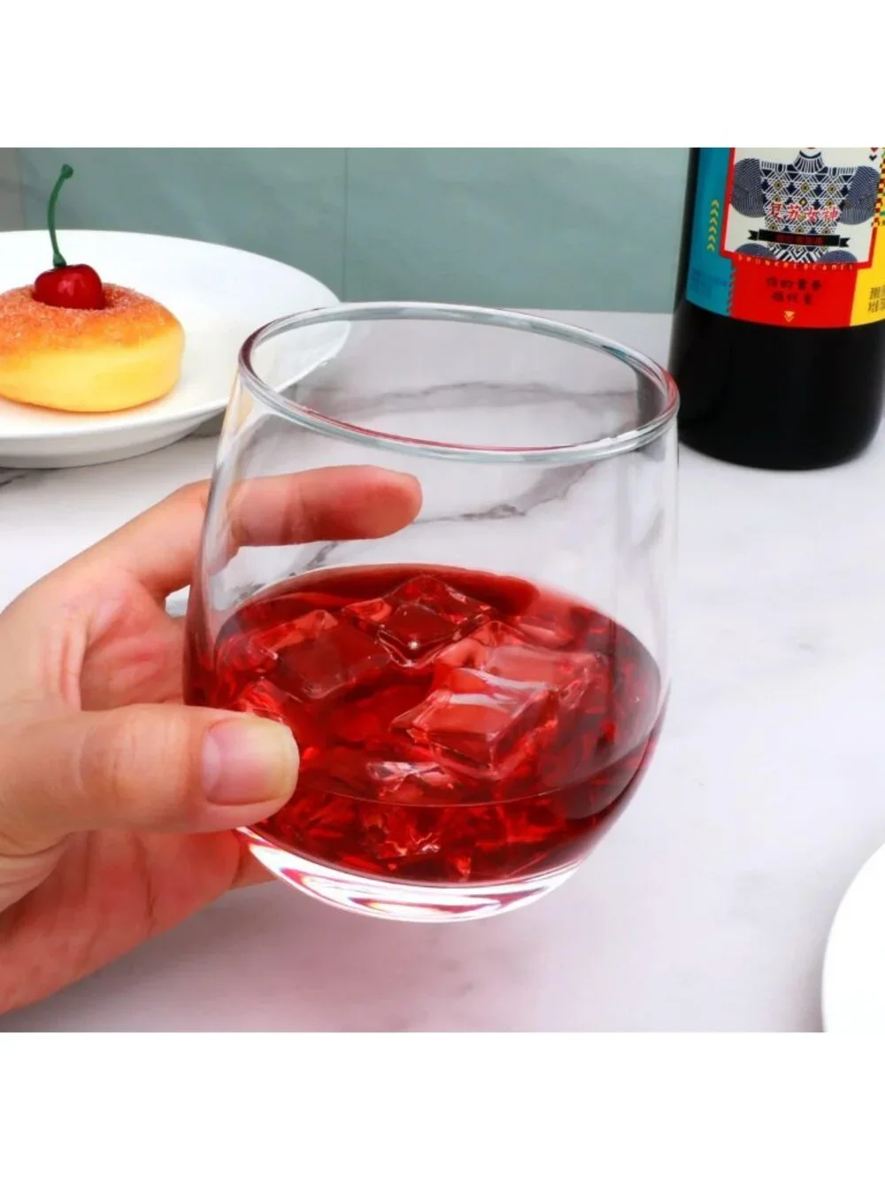Set of 24 Stemless Wine Glasses, 12 oz Elegant Drinkware for Parties & Events